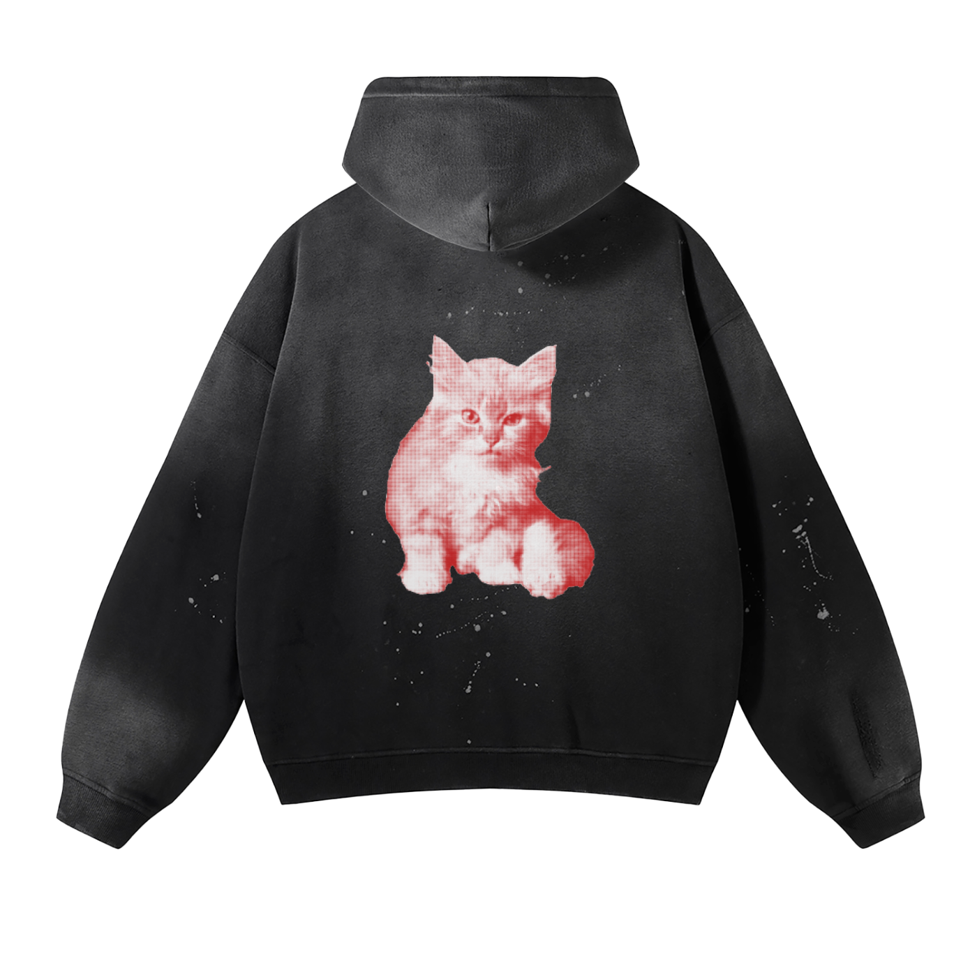 Vintage Wash Frayed VYXN Studios Kawaii Hoodie (Sweat Core)